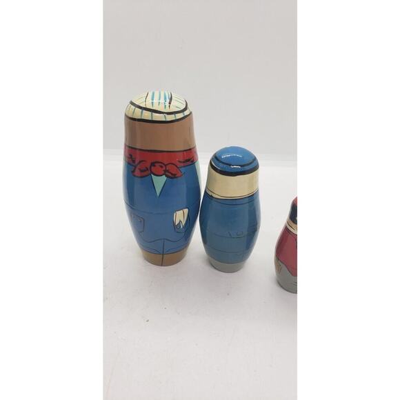 Rare Russian nesting doll set hand painted Business men workers trade Mechanic - Picture 5 of 12